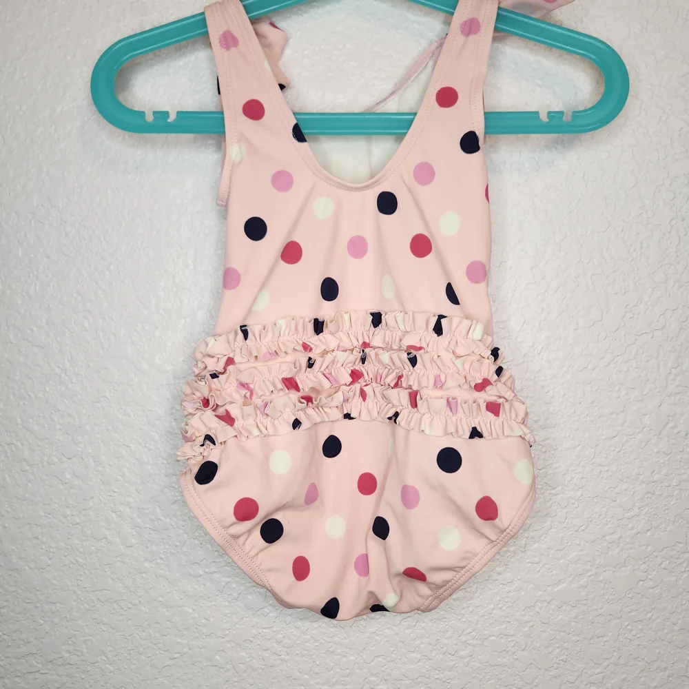 Gymboree poke dot ruffle one piece swimsuit poodle pretty 12-18 mos